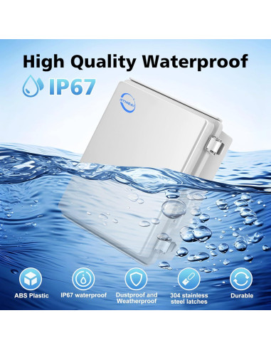 Caja de Conexiones Exterior IP67 RTHIEAI 22x17x11cm Gris