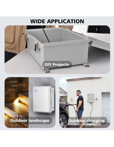 Caja de Conexiones Exterior IP67 RTHIEAI 22x17x11cm Gris