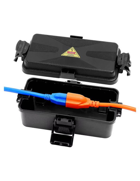 Caja Eléctrica Exterior Impermeable DIQMIAQ Negra 19.3x9.9x8.4cm