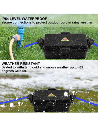 Caja Eléctrica Exterior Impermeable DIQMIAQ Negra 19.3x9.9x8.4cm