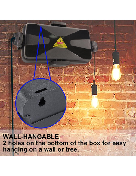 Caja Eléctrica Exterior Impermeable DIQMIAQ Negra 19.3x9.9x8.4cm