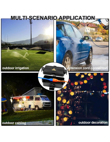 Caja Eléctrica Exterior Impermeable DIQMIAQ Negra 19.3x9.9x8.4cm