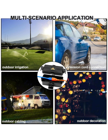 Caja Eléctrica Exterior Impermeable DIQMIAQ Negra 19.3x9.9x8.4cm