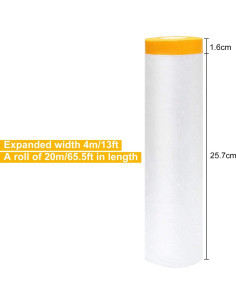Película plástica de enmascarar 4m x 20m con cinta adhesiva 2