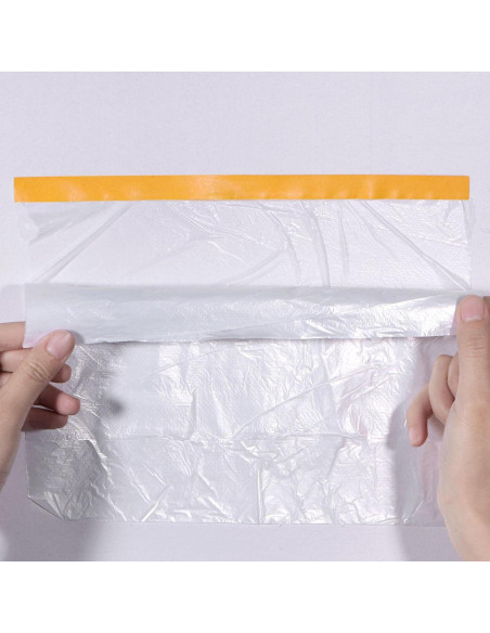 Cinta de Enmascarar uxcell 3Pcs 25m x 90cm Naranja