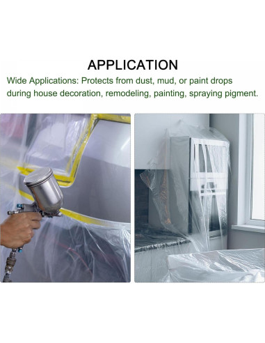 Cinta de Enmascarar uxcell 3Pcs 25m x 90cm Naranja