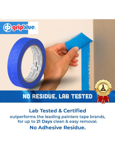Cinta de Pintor Azul GripBlue 1" (6 Rollos, 360 Yards)
