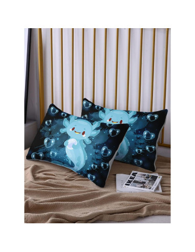 Juego de Sábanas Axolotl HOSIMA Individual Microfibra Azul