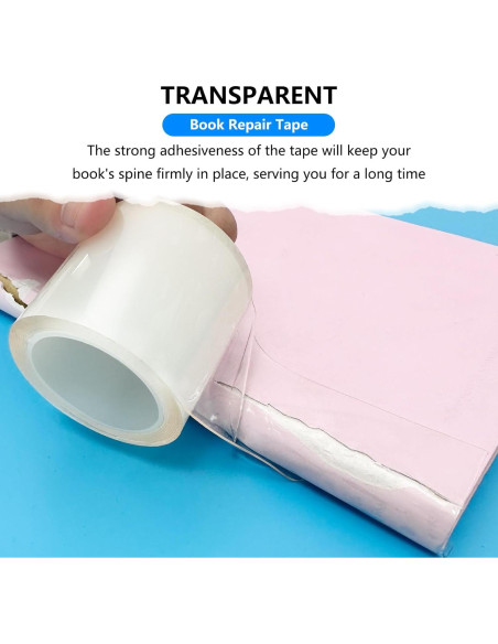 Cinta de Reparación de Libros YINTTIAN 5 cm x 5 m Transparente