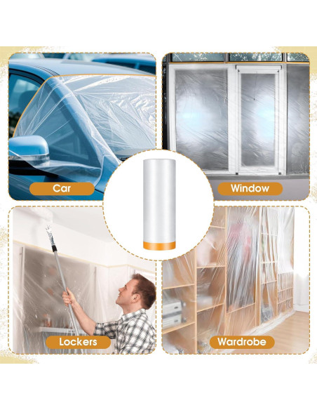 6 Rollos de Película Protectora Adhesiva Bruislard 150cm x 20m