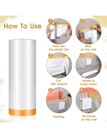 6 Rollos de Película Protectora Adhesiva Bruislard 150cm x 20m