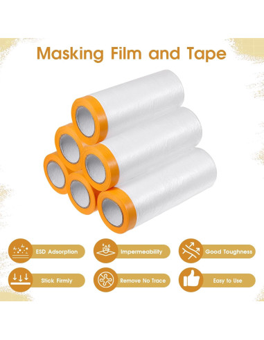 6 Rollos de Película Protectora Adhesiva Bruislard 150cm x 20m