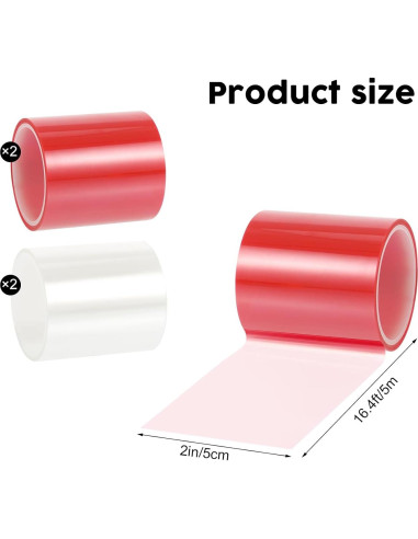 4 Rollos de Cinta Adhesiva para Luces Traseras YEXEXINM