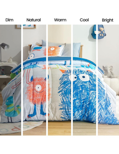 Conjunto de Ropa de Cama SLEEP ZONE 7 Piezas Monstruo Full/Queen