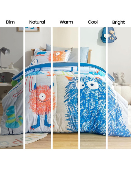 Conjunto de Ropa de Cama SLEEP ZONE 7 Piezas Monstruo Full/Queen