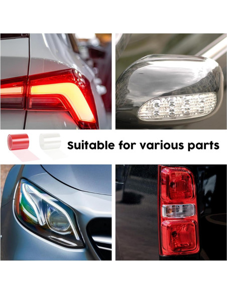 4 Rollos de Cinta Adhesiva para Luces Traseras YEXEXINM