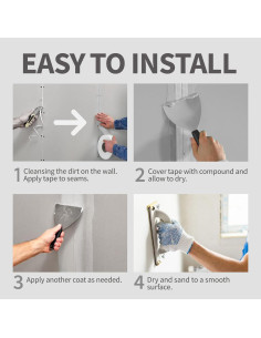 Cinta de Juntas de Drywall Etossan 5.08 cm x 45.72 m Autoadhesiva 2