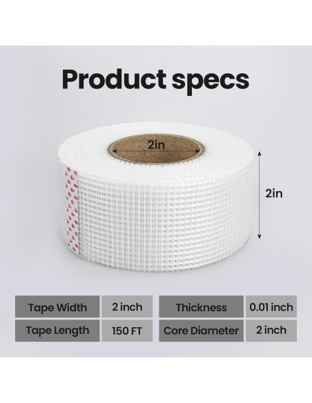 Cinta de Juntas de Drywall Etossan 5.08 cm x 45.72 m Autoadhesiva Cinta de Juntas de Drywall Etossan 5.08 cm x 45.72 m Autoadhesiva