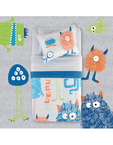 Conjunto de Ropa de Cama SLEEP ZONE 7 Piezas Monstruo Full/Queen
