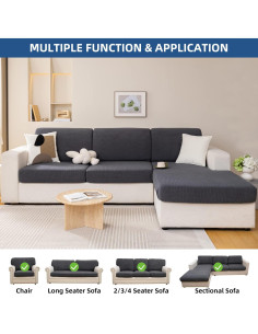 Funda de Cojín Eismodra Gris Oscuro 1 Pieza 94-135 cm 2