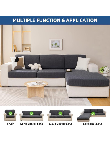 Funda de Cojín Eismodra Gris Oscuro 1 Pieza 94-135 cm