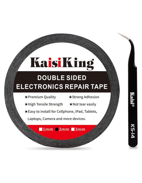 Cinta Adhesiva Reparación LCD 2mm Kaisi 50m Impermeable