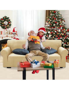 Funda de Sofá Elástica XINEAGE Beige 1 Pieza 71-91" 2