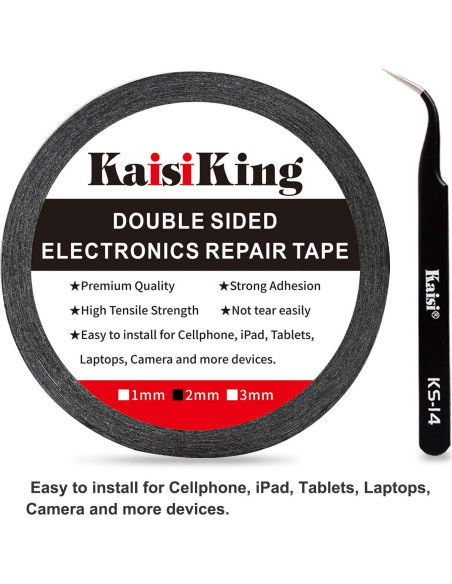 Cinta Adhesiva Reparación LCD 2mm Kaisi 50m Impermeable
