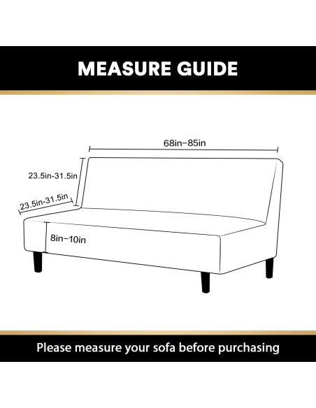 Funda de Futón Elástica PrinceDeco Negra Jacquard 215 cm