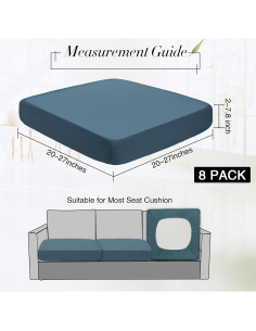 Fundas de Cojines Newwiee 8 Piezas Impermeables 50-68 cm 2