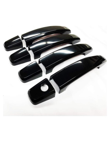 Cubiertas de Manijas de Puerta S SIZVER Glossy Black 8 Pzas