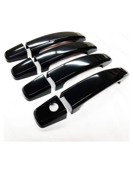 Cubiertas de Manijas de Puerta S SIZVER Glossy Black 8 Pzas