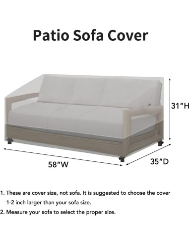 Cubierta de Sofá de Patio Easy-Going 147x89x78 cm Impermeable
