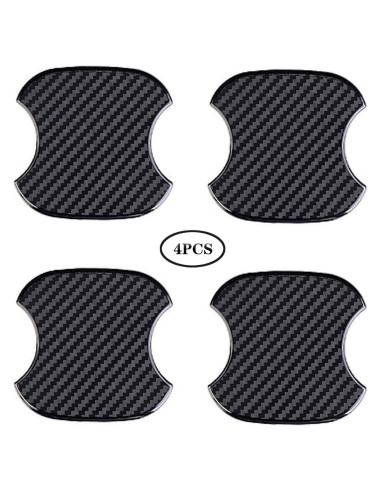 Protector de Manija de Puerta Auto WORCAS 3D Carbono Negro