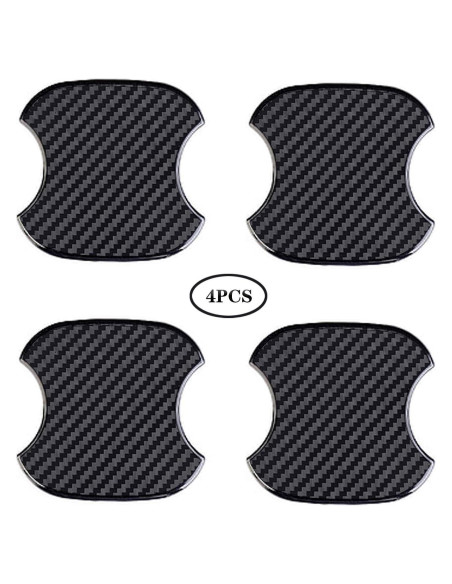 Protector de Manija de Puerta Auto WORCAS 3D Carbono Negro