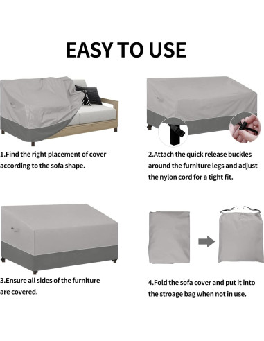 Cubierta de Sofá de Patio Easy-Going 147x89x78 cm Impermeable
