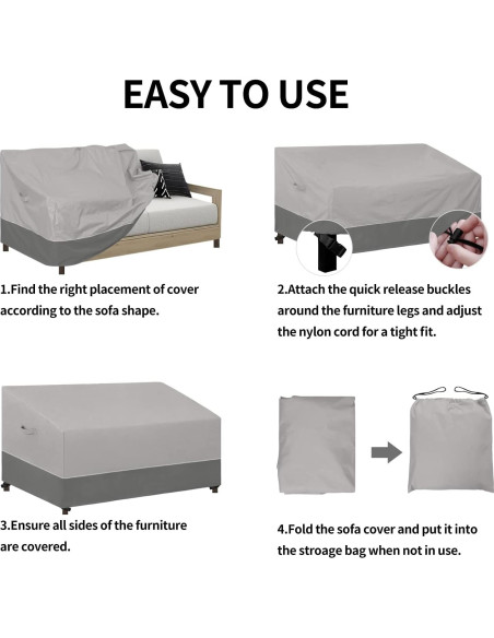 Cubierta de Sofá de Patio Easy-Going 147x89x78 cm Impermeable