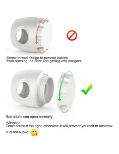 Cubierta de Seguridad Uxoz para Perilla de Puerta - 4 Unidades 2