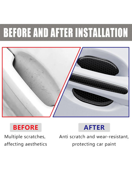 8 Piezas Calcomanías de Manija de Puerta Piburth Negro