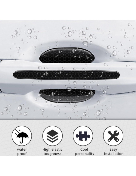 8 Piezas Calcomanías de Manija de Puerta Piburth Negro