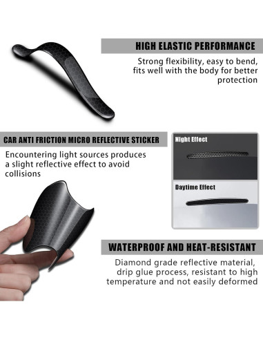 8 Piezas Calcomanías de Manija de Puerta Piburth Negro