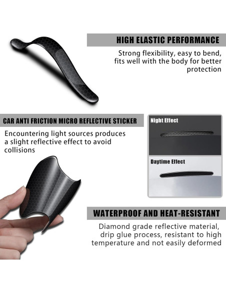 8 Piezas Calcomanías de Manija de Puerta Piburth Negro