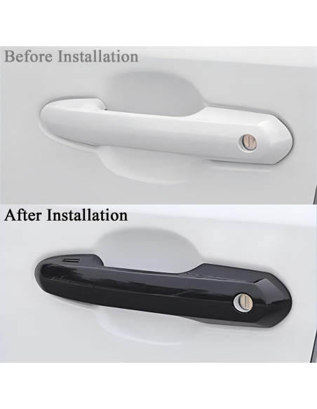 Protector Manija Puerta Auto Zacxoxsr Negro Brillante