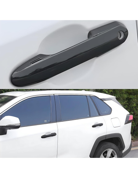 Protector Manija Puerta Auto Zacxoxsr Negro Brillante