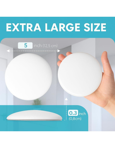 Juego de 3 Topes de Puerta Goma Blanca Tope Más Fuerte 12,7 cm