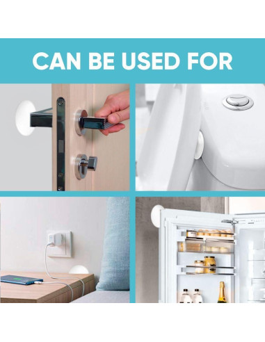 Juego de 3 Topes de Puerta Goma Blanca Tope Más Fuerte 12,7 cm