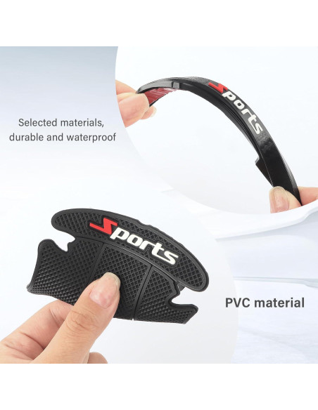 4 Protectores de Puerta y Manija de Coche Stacool Negro