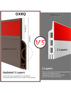 Tapón para Corrientes de Aire OXRQ 198 cm Silicona Marrón 2