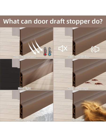 Tapón para Corrientes de Aire OXRQ 198 cm Silicona Marrón Tapón para Corrientes de Aire OXRQ 198 cm Silicona Marrón