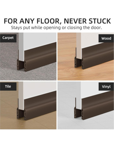 Tapón para Corrientes de Aire OXRQ 198 cm Silicona Marrón